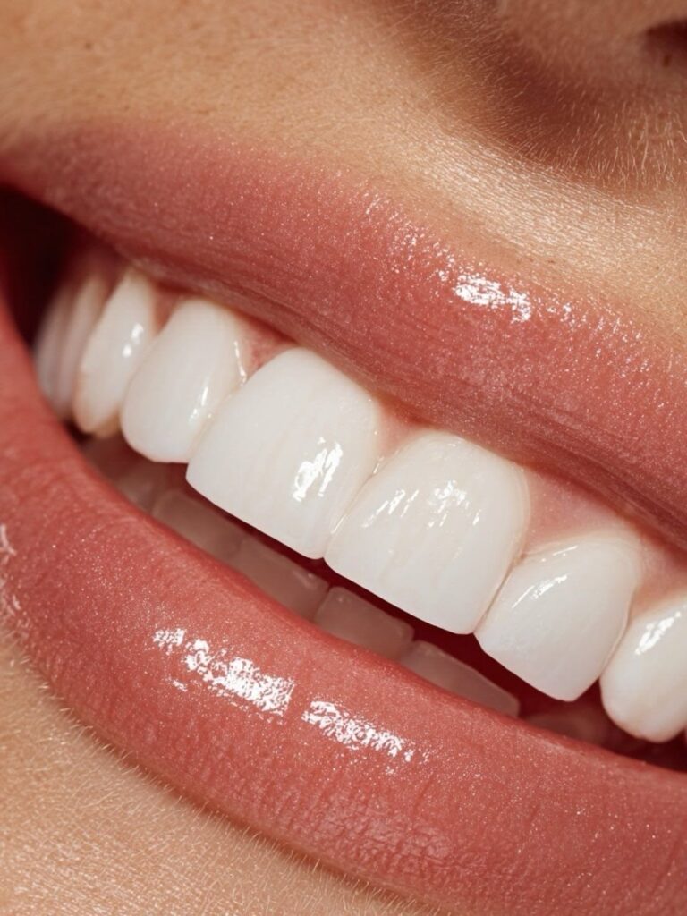 A patient smiling brilliantly after receiving a successful cosmetic dental treatment at a modern clinic in Abuja.
